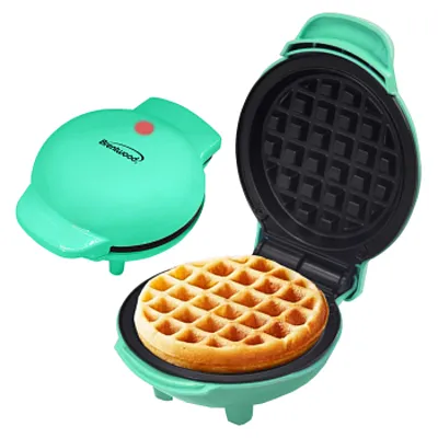 Brentwood Non-Stick 5 Inch Multi-Use Mini Waffles Maker in Blue