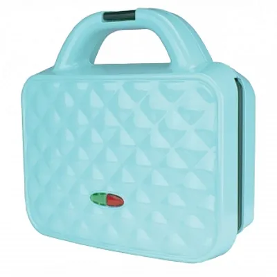 Brentwood Couture Purse Non-Stick Dual Waffle Maker in Blue with Indicator Light