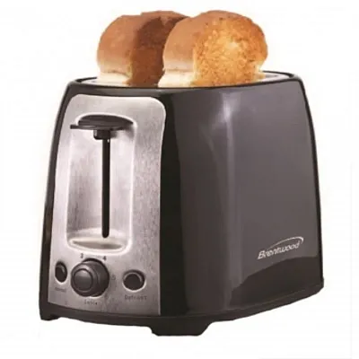 Brentwood 2 Slice Cool Touch Toaster ; Red and Stainless Steel