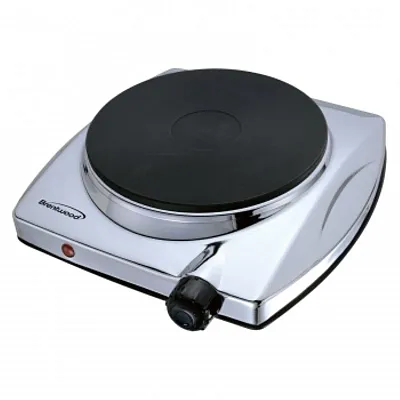 Brentwood Electric 1000W Single Hotplate in Chrome
