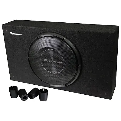 Pioneer Single 10&quot; Shallow Mount Pre-Loaded Enclosure - 1200 Wat