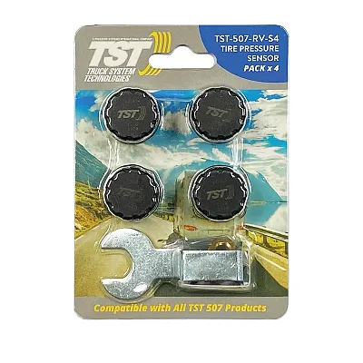 TRUCK SYSTMS TST507RVS4 4 Pack 507 Cap Sensors W/Rep Batt