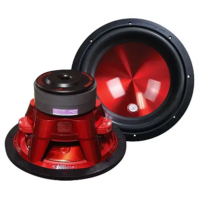 Audiopipe Red Eye Candy 12&quot; 4Ohm Dvc Woofer - 1600 Watts Max  - Aluminum Cone