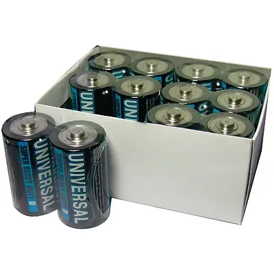Upg D5325/D5925 Super Heavy-Duty Battery Value Box (D; 12 Pk)
