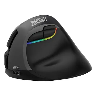 Urban Factory Epr20Uf Ergo Pro Bluetooth And Wireless 2.4 Ghz Vertical Mouse For