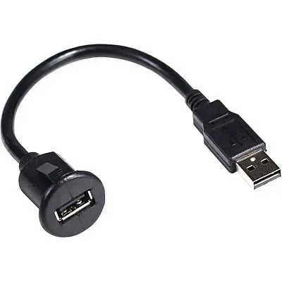 Pac Short Usb Dash Mount Adaptor Cable Type A Male To Type A Fem