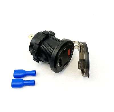 Misc Usbr57 Vehicle Add A Socket Adapter With 2 Usb Standard And 2 Usb C Ports