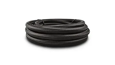 VIBRANT 11996 50Ft Roll Of Black Nylon Braided Fl