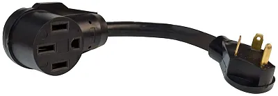 VALTERRA LLC A103050FBK 30Am-50Af 12&#039; Adapter Black Bulk