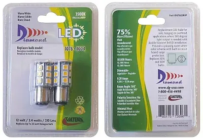 VALTERRA LLC DG72622WVP 2 Pack 1076 Led Bulb Soft