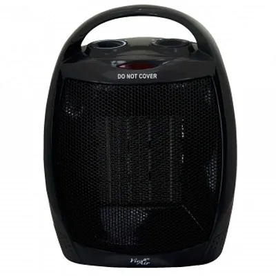 Vie Air 1500W Portable 2 Settings Black Ceramic Heater with Adjustable Thermosta