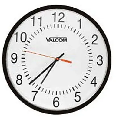 VALCOM V-A11012B 12&quot; Round Clock