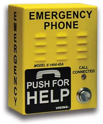 Viking Electronics E-1600-45-IP Voip Emergency Phone With Voice,Yellow