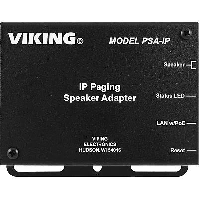 Viking Electronics PSA-IP Ip Paging Speaker Adapter