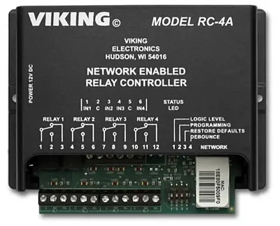 Viking Electronics RC-4A Network Enabled 4 Relay Controller