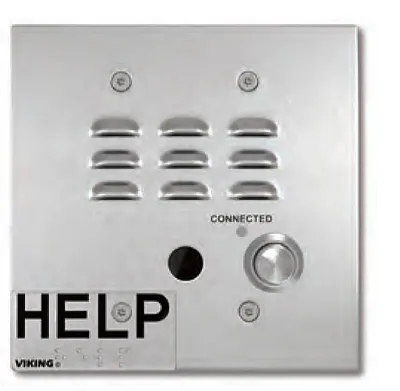 Viking Electronics X-1605-32 Ip Emergency Phone W/Hd Vid Flush Mount