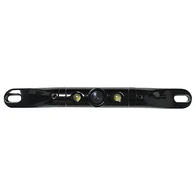 Boyo Short-Bar License Plate Cmos Color Camera Black Finish With Built In Led Li