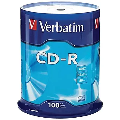 VERBATIM 94554 80-Minute/700MB 52x CD-Rs (100-ct Spindle)