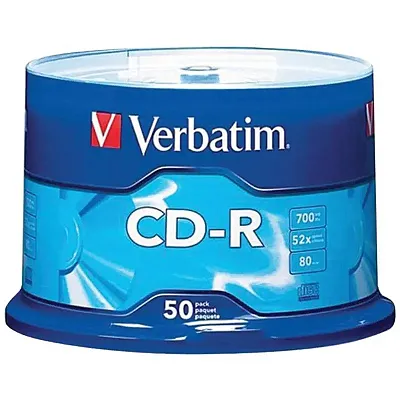 VERBATIM 94691 80-Minute/700MB 52x CD-Rs (50-ct Spindle)