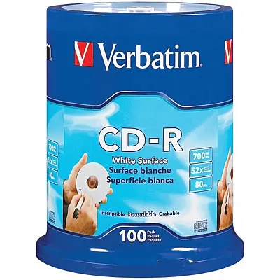 Verbatim 94712 700Mb 80-Minute 52X Cd-Rs, 100-Ct Spindle