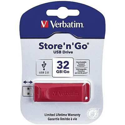 Verbatim 96806 Store &#039;N&#039; Go Usb Flash Drive, Red (32Gb)