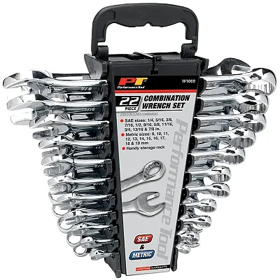 Performance Tool 22-Piece Sae And Combination Metric Wrench Set