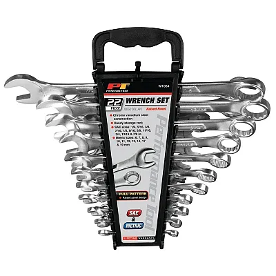 Performance Tool Metric/Sae Combination Wrench Set (22-Piece Set)