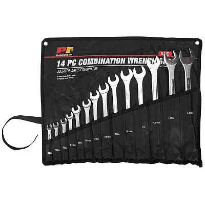 Performance Tool Sae Combination Wrench Set (14-Piece Set)