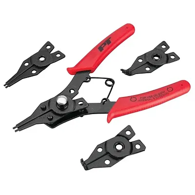 Performance Tool Interchangeable Jaw Snap Ring Plier Set (5-Piece Set)