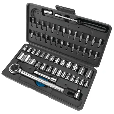 Performance Tool Sae/Metric Socket (1/4" & 3/8" Drive) And Bit Set (60-Piece Set