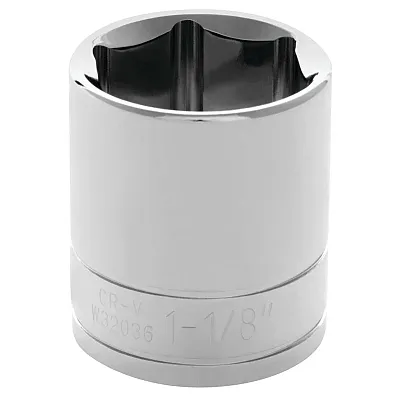 Performance Tool 1/2" Drive 6-Point Sae 1-1/8" Socket