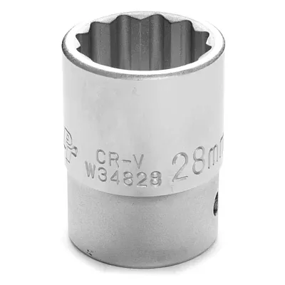 Performance Tool 3/4" Drive 28Mm 12-Point Metric Standard Socket