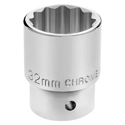 Performance Tool 3/4" Drive 32Mm 12-Point Metric Standard Socket