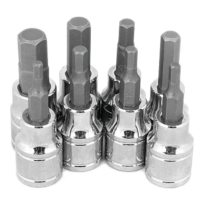 Performance Tool Sae Hex Bit Socket Set 3/8" Drive (8 Piece)