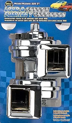 WOLO 2252T Chrome Horn Unv 2 Termnal