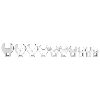 Performance Tool Metric Crowfoot Wrench Set (10 Piece)