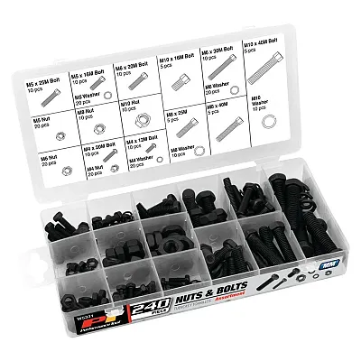 Performance Tool Metric Nuts & Bolts Assortment (240 Piece)