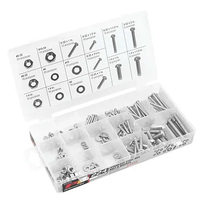 Performance Tool Sae Stainless Steel Nuts & Bolts Assortment (224 Piece)