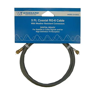 WINEGARD CX0605 Rg6 5&#039; Conn B/E W/O-Ring