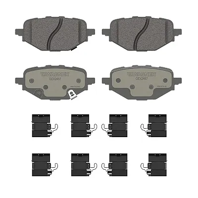 WAGNER BRAKE OEX2457 Disc Brake Pad Set Premium Ceramic