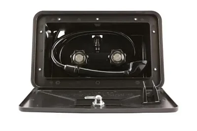 WAYGLOBAL 1308B Black Outdoor Shower Box
