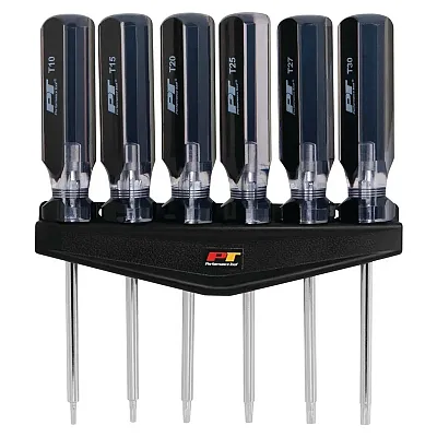 Performance Tool Star Screwdriver Set With Rack (6 Piece)