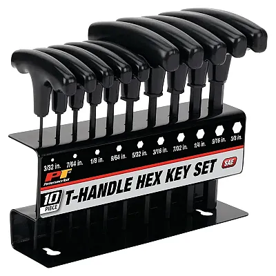Performance Tool Soft Grip Dual Drive Sae Hex T-Handle Set (10 Piece)