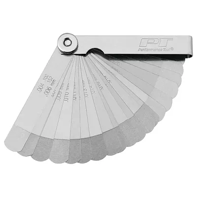 Performance Tool "Go-No-Go" Feeler Gauge With 22 Blades (Decimal And Metric)