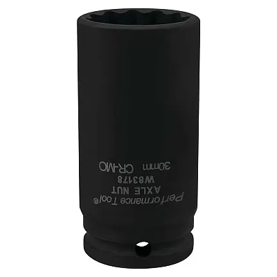 Performance Tool 1/2" Drive 30Mm 12-Point Axle Nut Socket