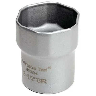 Performance Tool 1/2" Drive 2-1/2" 4Wd Lock Nut Socket Rounded Hex Style