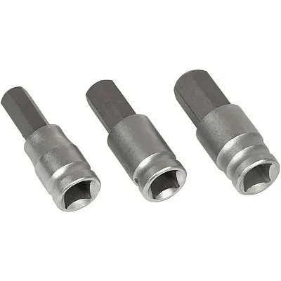 Performance Tool 3/8" Drive Large Metric Hex Bit Socket Set (3 Piece)
