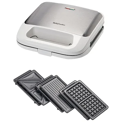 Betty Crocker Bc-4965W 3-In-1 Indoor Electric Grill Plus With Sandwich/Panini Pr