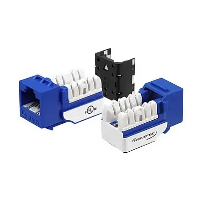 Wavenet 6AKSJBL-S Cat6A Jack Blue 8P8C