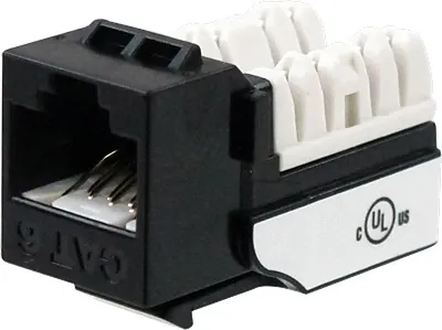 Wavenet 6EKSJBK-25PK Cat6 Jack Black 25 Pack